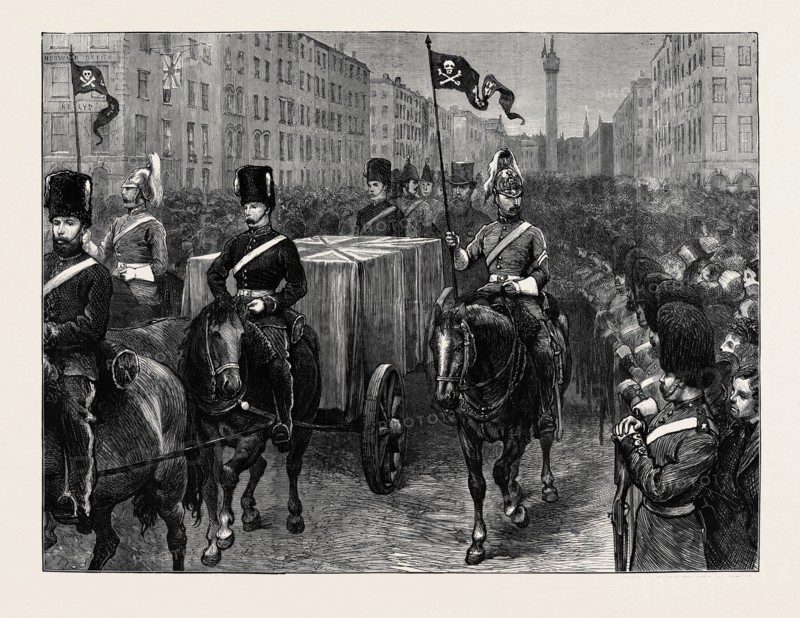 THE FUNERAL OF LORD MAYO: THE PROCESSION PASSING OVER CARLISLE BRIDGE