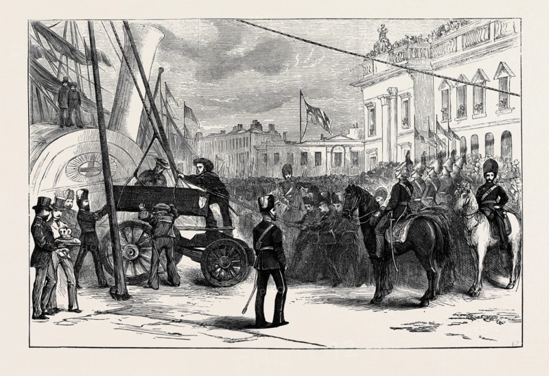 THE FUNERAL OF LORD MAYO: THE LANDING FROM THE "ENCHANTRESS "