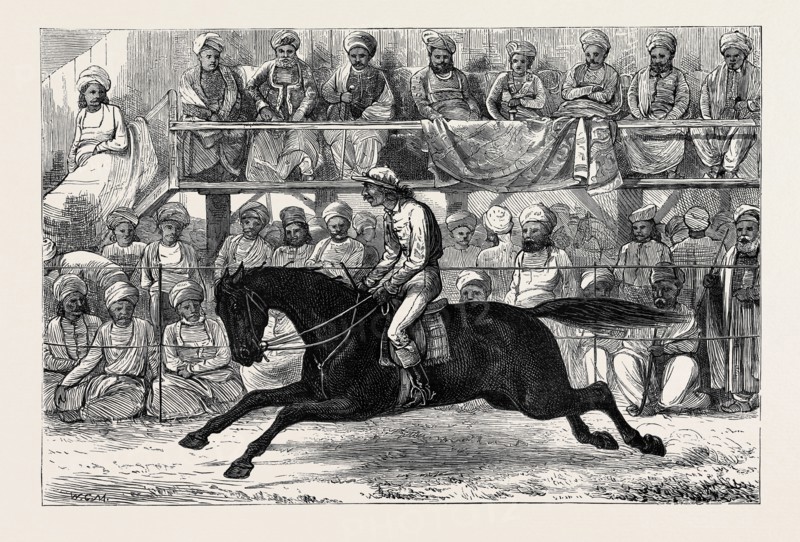 SKETCHES FROM INDIA: THE PRELIMINARY CANTER AT AN UP-COUNTRY RACE MEETING