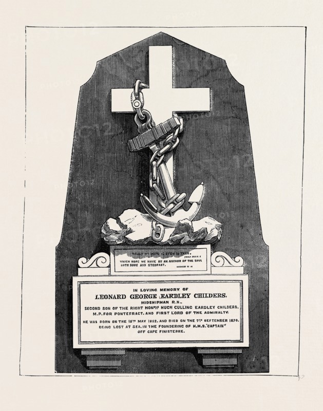 MEMORIAL TO MR. L.G.E. CHILDERS, LOST ON BOARD H.M.S. "CAPTAIN"