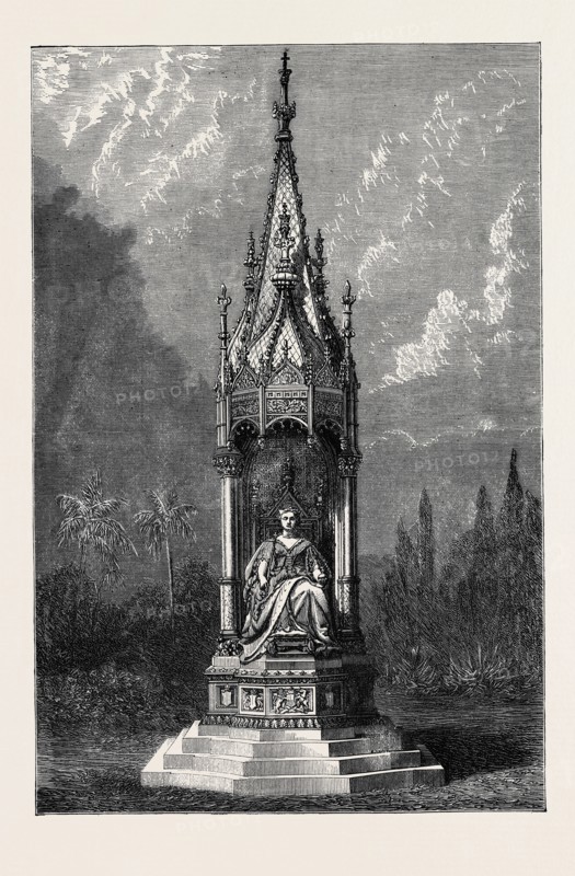 STATUE OF HER MAJESTY IN THE VICTORIA GARDENS, BOMBAY, PRESENTED BY THE GUICOWAR OF BARODA