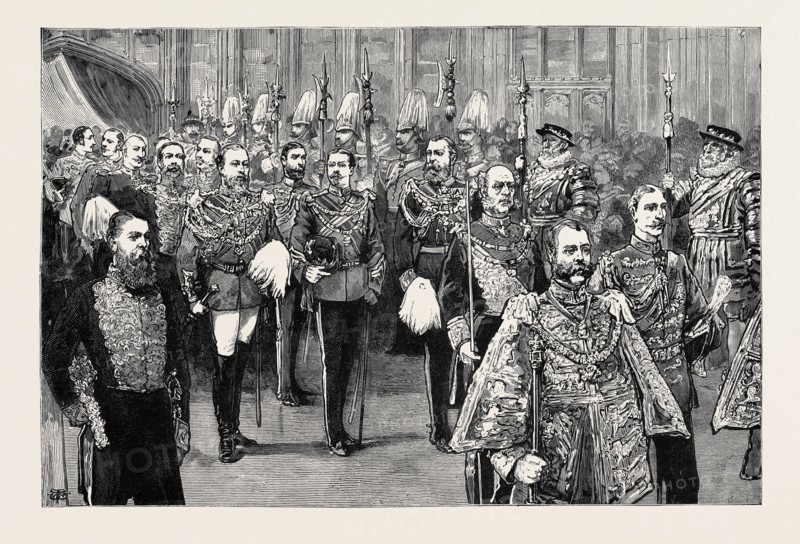THE WEDDING PROCESSION IN ST. GEORGE'S CHAPEL: THE THIRD PROCESSION, THE BRIDEGROOM AND HIS SUPPORTERS