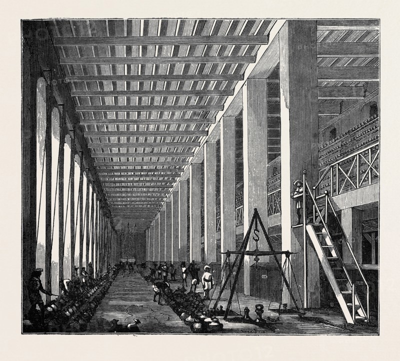 THE INDO-CHINESE OPIUM TRADE, AT AN OPIUM FACTORY AT PATNA: THE EXAMINING HALL