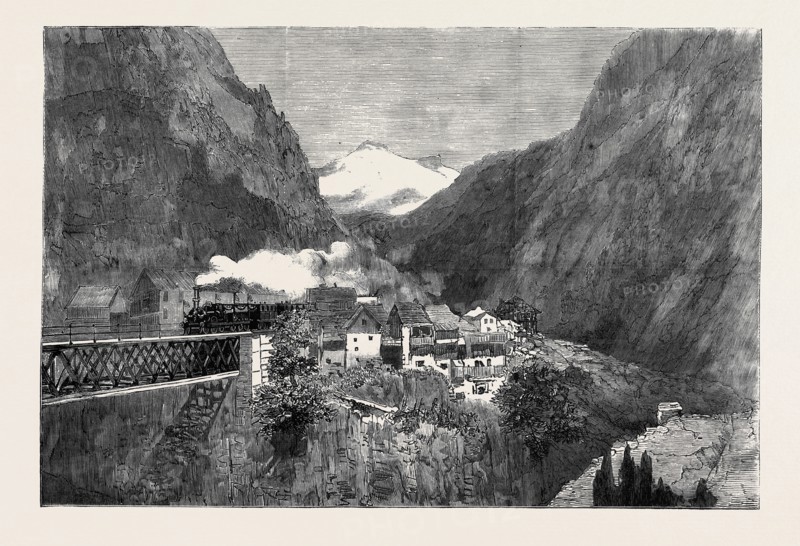 OPENING OF THE GOTHARD TUNNEL: ARRIVAL OF THE FIRST TRAIN AT GOESCHENEN