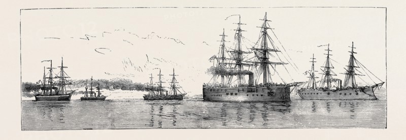 THE CRISIS IN EGYPT: THE ANGLO-FRENCH SQUADRON PROCEEDING IN COMPANY FROM SUDA BAY TO ALEXANDRIA