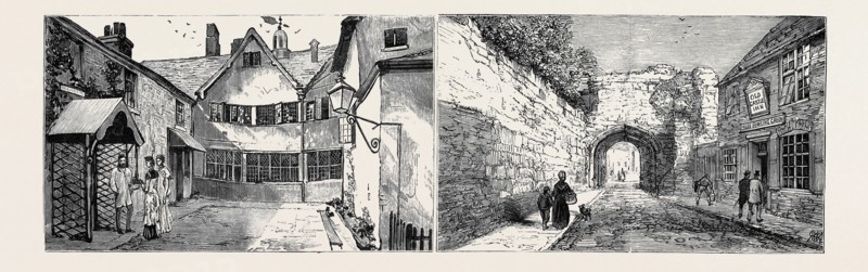 LEICESTER: THE OLD TOWN HALL (LEFT), THE CASTLE YARD (RIGHT)