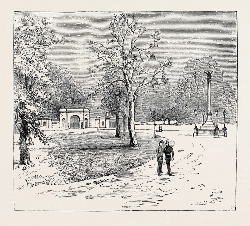THE ASSASSINATION OF LORD F.C. CAVENDISH AND MR. T.H. BURKE: ARRIVAL OF EARL SPENCER AT DUBLIN: ENTRANCE TO THE CHIEF SECRETARY'S LODGE, PHOENIX PARK, IRELAND
