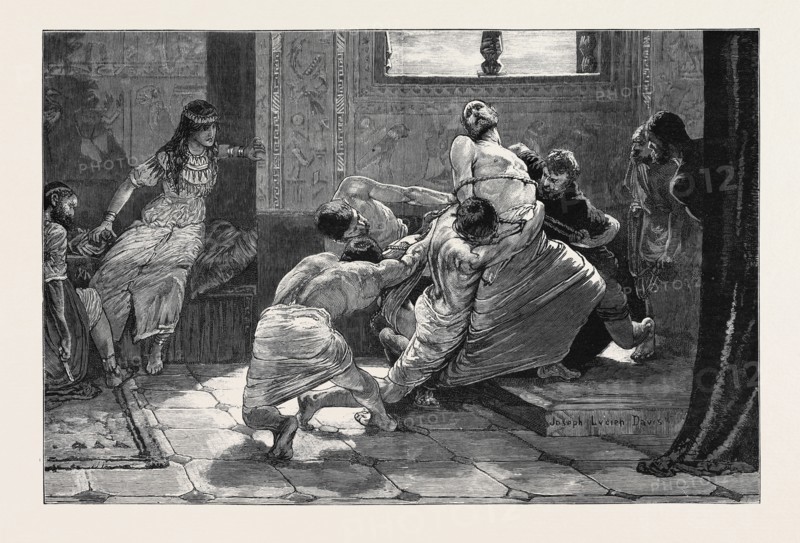 THE ROYAL ACADEMY "ARMITAGE" PRIZE PICTURES, "SAMSON BOUND BY THE PHILISTINES": SECOND PRIZE: JOSEPH LUCIEN DAVIS