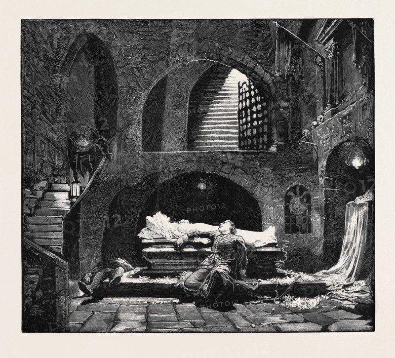 "ROMEO AND JULIET" AT THE LYCEUM THEATRE, ACT V. SCENE IV.; Friar Laurence: "Romeo! O pale! Who else? What! Paris too?"