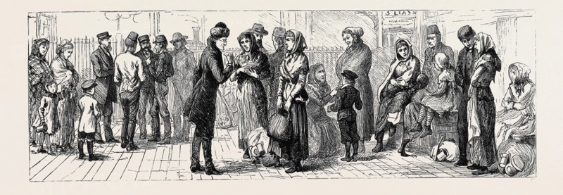 SCANDINAVIAN EMIGRANTS AT THE RAILWAY STATION