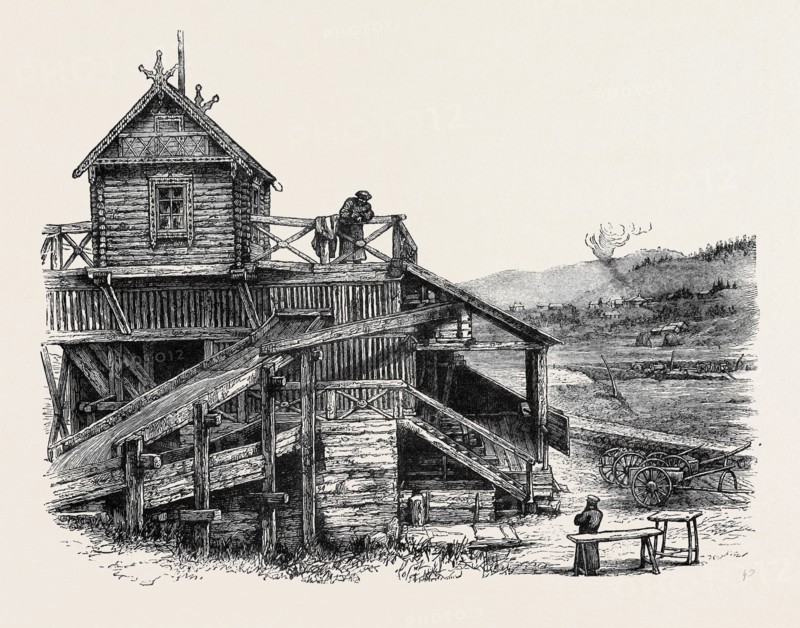 SIBERIA: GOLD MINE AND WASHING-HOUSE AT KARA