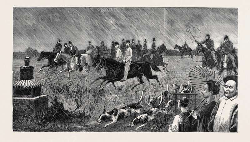THE YOUNG PRINCES ON THEIR CRUISE, SHANGHAI: A DRAG-HUNT IN THE RAIN: THE START
