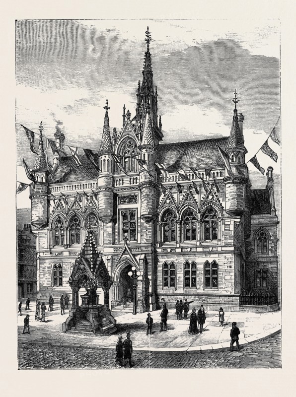 THE DUKE OF EDINBURGH IN SCOTLAND: THE NEW MUNICIPAL BUILDINGS, INVERNESS, OPENED BY THE DUKE