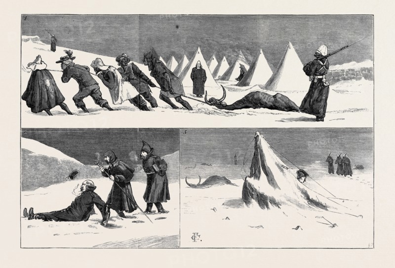 "AFRIC'S SUNNY CLIME"; AFTER A SNOWSTORM IN NATAL: 1. A Funeral Procession; 2. The New Majors Going to School to Fort Amiel; 3. Some Effects of the Snowstorm.