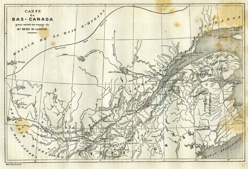 Map, Canada, 19th century