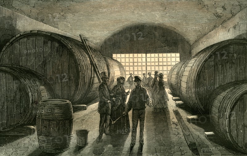 Caves, Wine, Champagne, France, 19th century