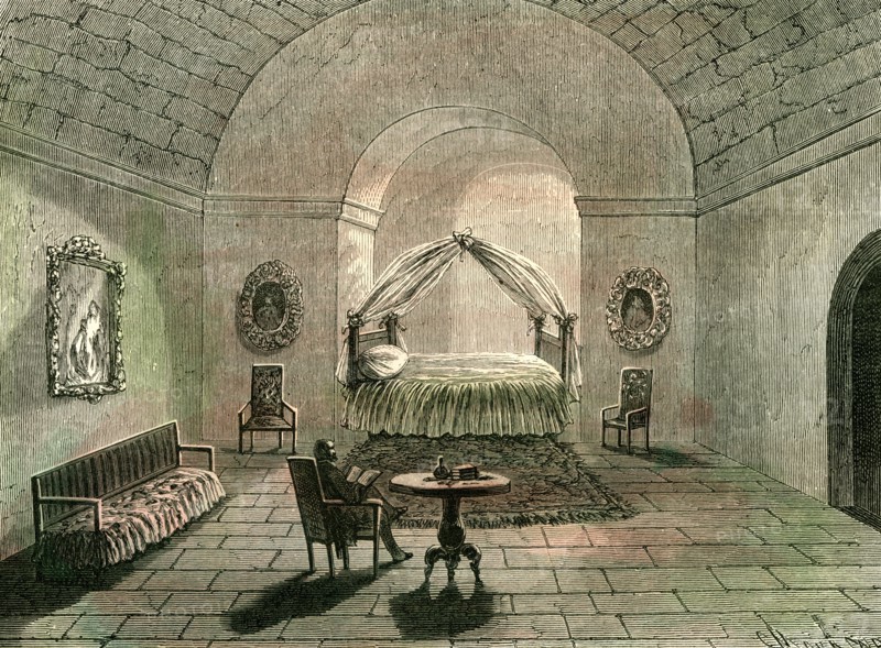 Arequipa, sleeping room, 1869, Peru