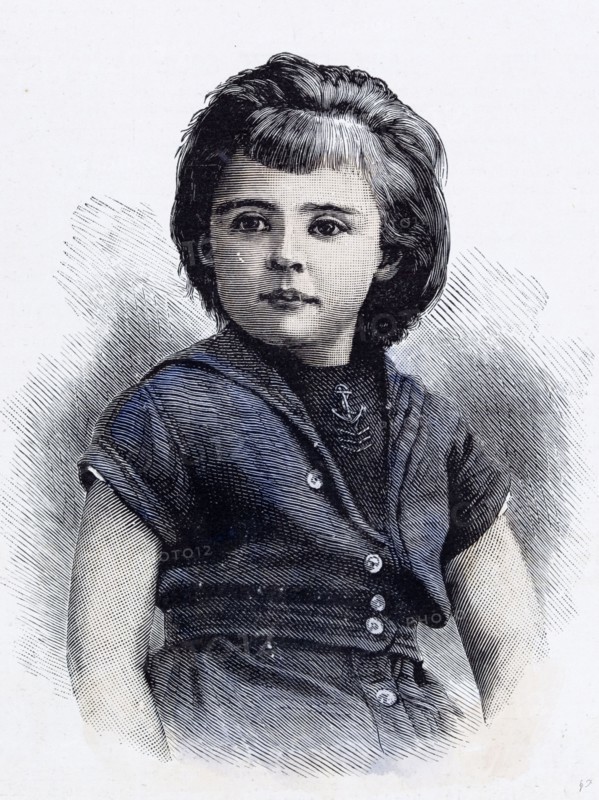 Girl in 1892, fashion; girl; gaze;