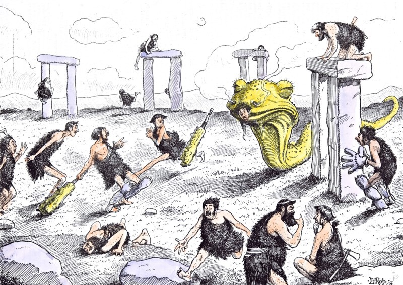 Prehistoric Peeps, Un match de cricket
