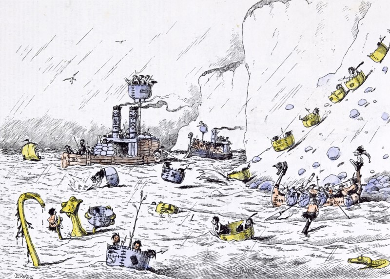 Prehistoric Peep by Reed. Naval manoeuvers