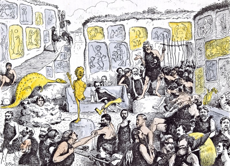 Prehistoric Peep by Reed. Opening of the primeval royal academy