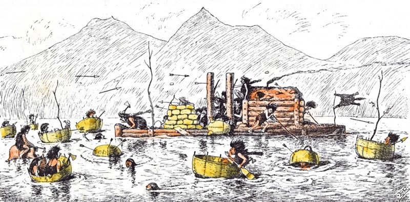 Prehistoric Peep by Reed. An unrecorded naval engagement