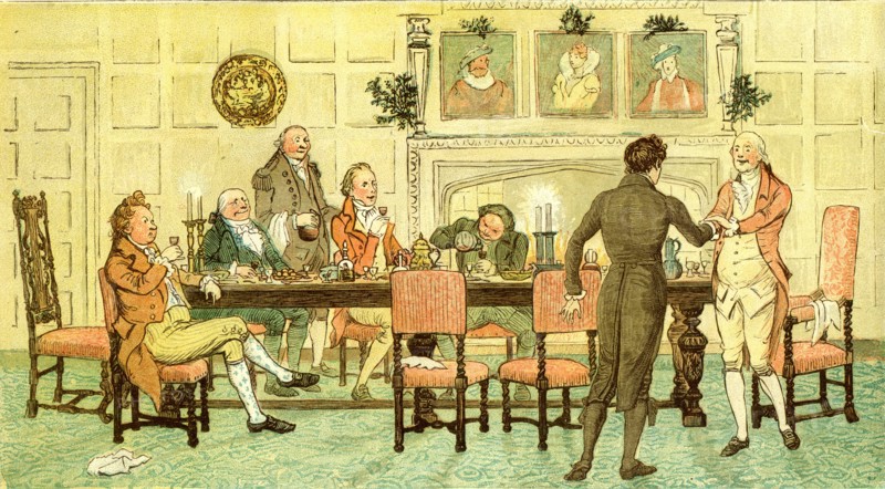 Christmas, U.K., 1881, welcome from squire