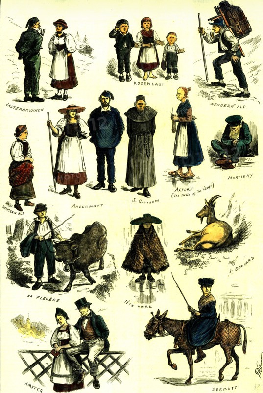 Switzerland; Swiss folk in 1883