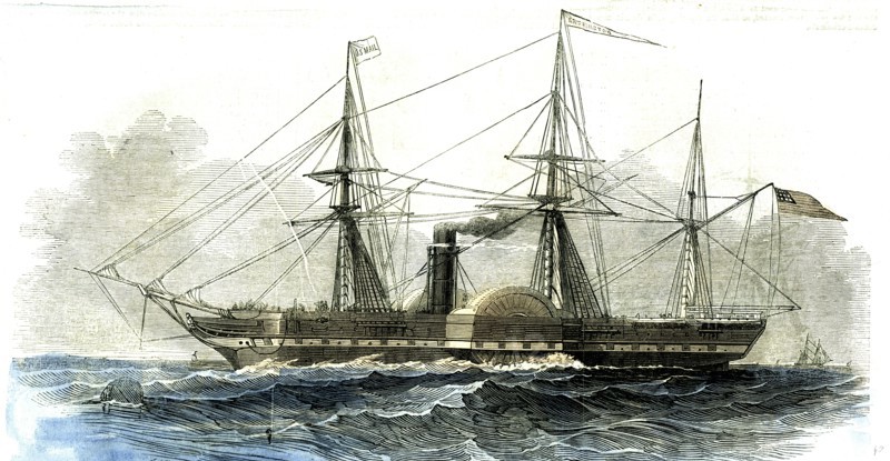 Washington, steamship, vessel, boat, 1847, line between New York and Bremen, steam machinery, 2000 horse power, 1750 tons, United States, United States of America, America