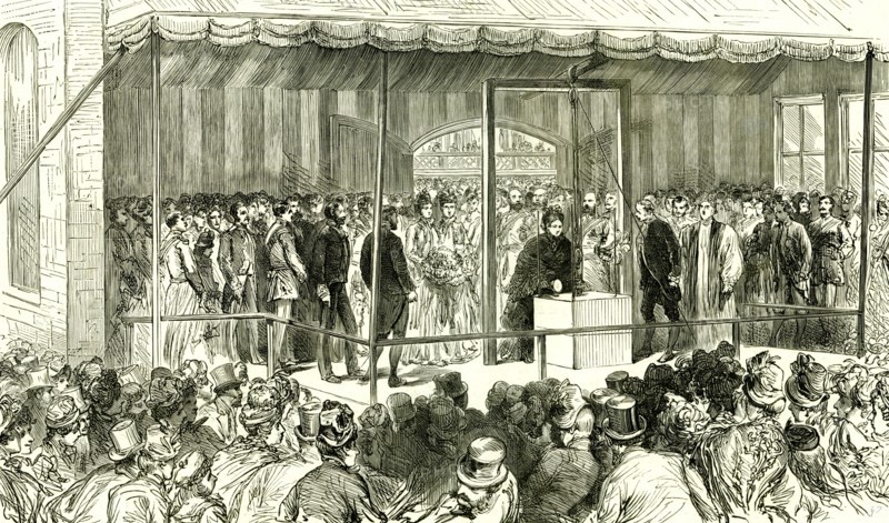 The People's Palace, London, U.K., 1887, Her Majesty laying the first stone of the technical schools