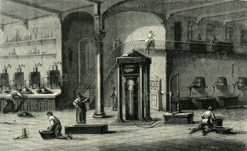 Paris industry; 19th century; nineteen; les grandes industries parisiennes; industry for gold and money; rue Aubry le Boucher; France