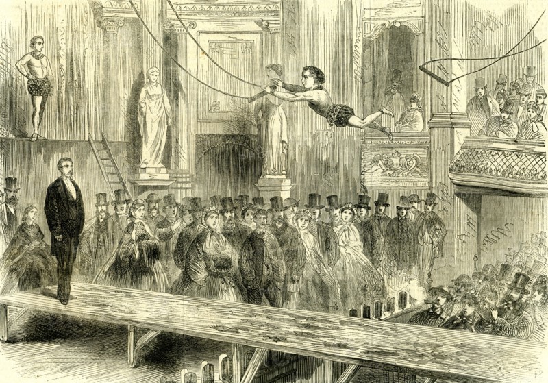Oxford Music Hall; U.K.; 1862; the juvenile professors of the trapeze; Great Britain