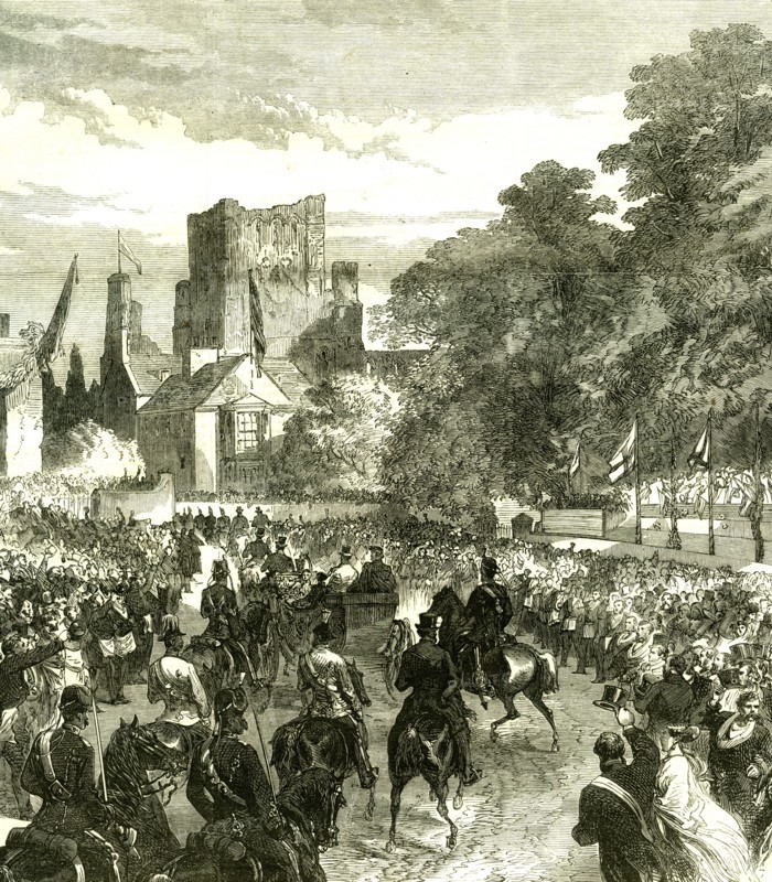 The Queen's visit to the Scottish border. Her majesty's entry into Kelso, 1867, Great Britain