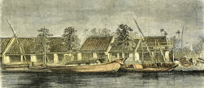 Chinese part of Saigon, Vietnam, 19th century