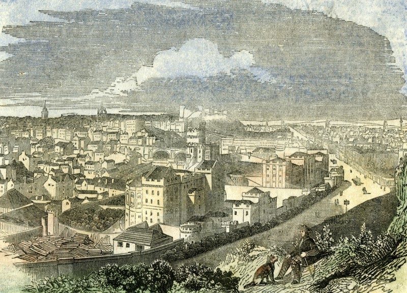 Edinburgh, U.K., 19th century, View, Calton Hill, Scotland