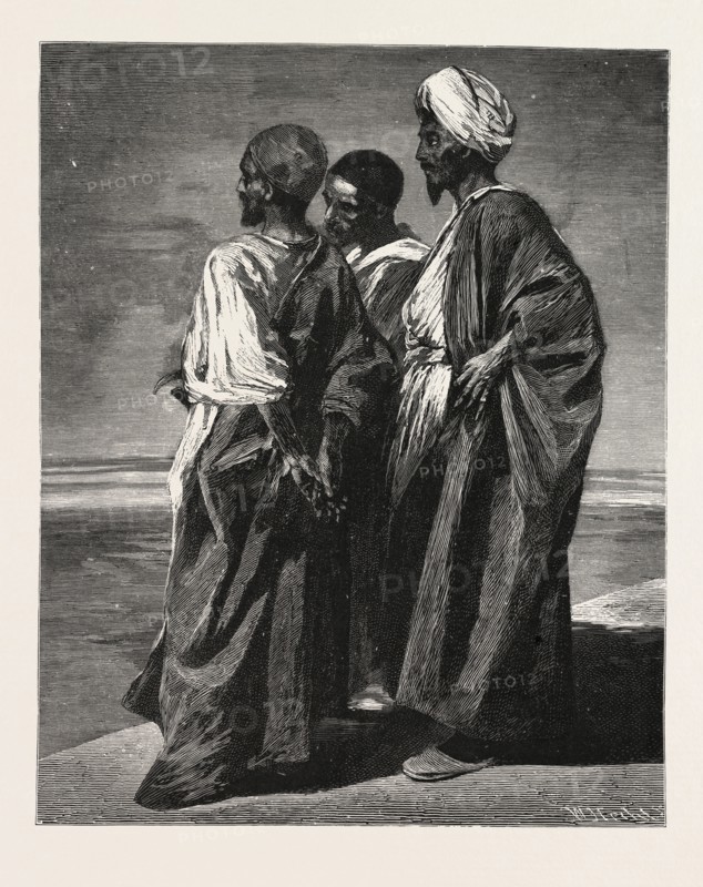 THE WATCHERS.  Egypt, engraving 1879