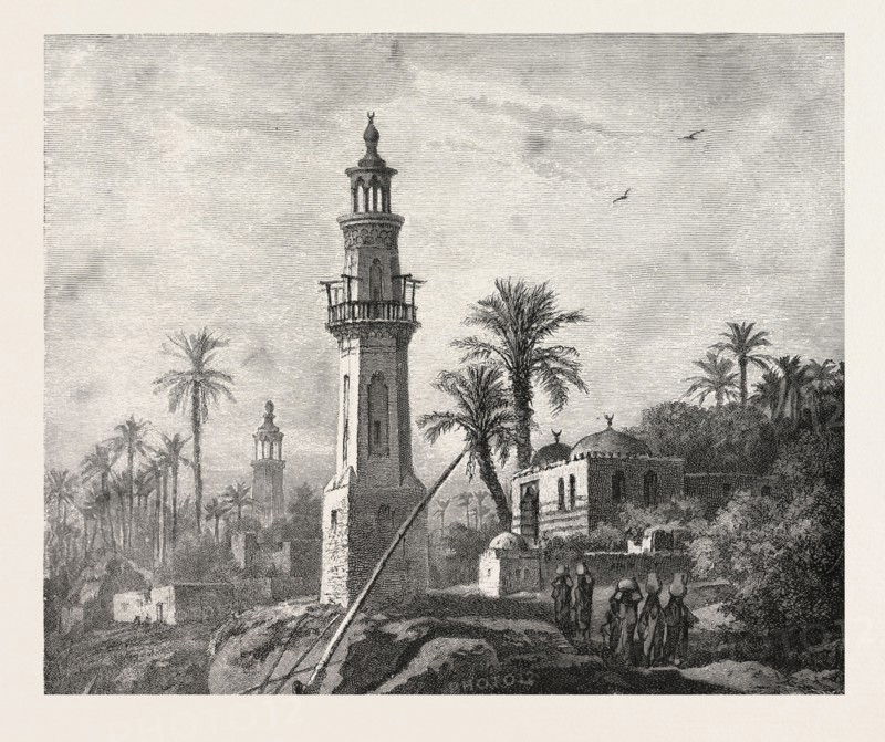 Manfaloot.  Egypt, engraving 1879