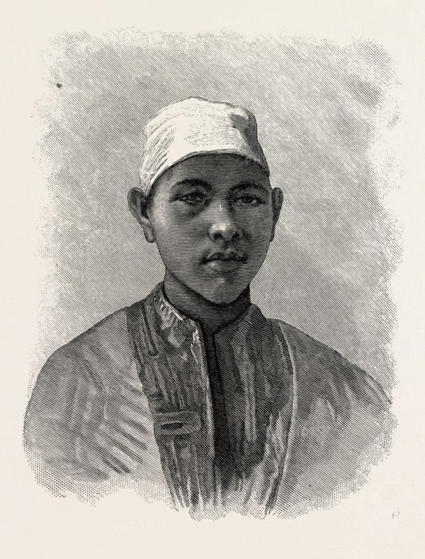 A BOY OF ESNEH. Egypt, engraving 1879