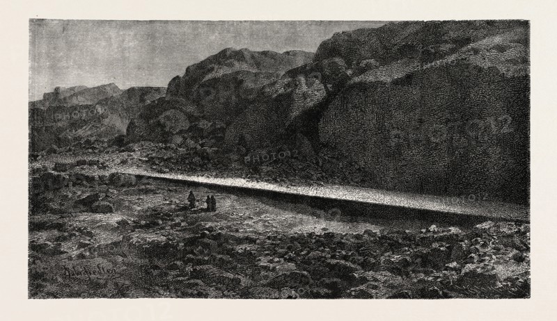 AN UNFINISHED OBELISK. Egypt, engraving 1879