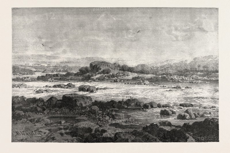 CATARACT. Egypt, engraving 1879