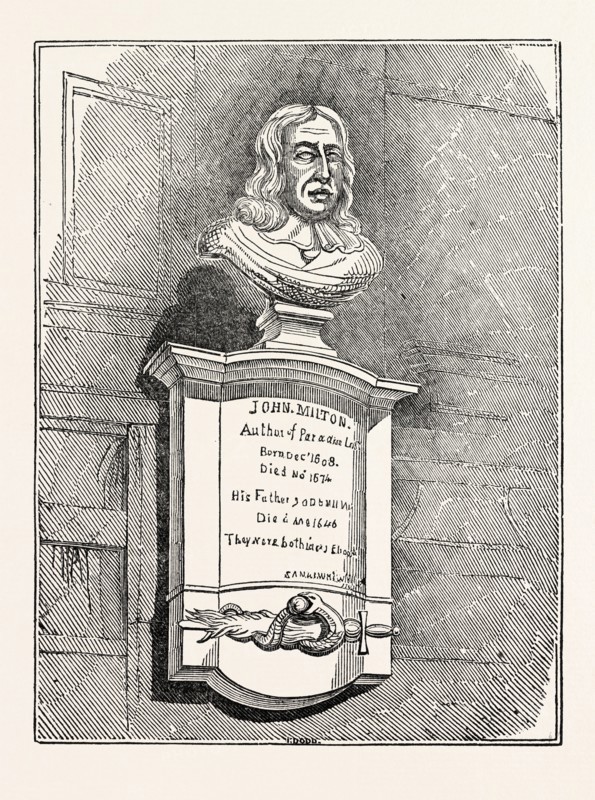 TOMB OF MILTON, IN ST. GILES'S CHURCH, CRIPPLEGATE, UK, britain, british, europe, united kingdom, great britain, european