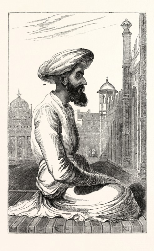 A MOHAMMEDAN AT PRAYERS.