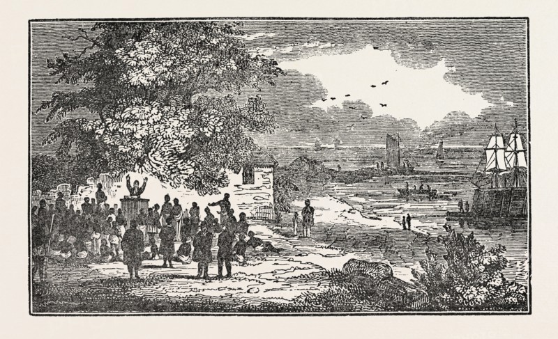 BALDAEUS PREACHING TO THE NATIVES OF POINT PEDRO, a town, located in Jaffna District, Northern Province, Sri Lanka