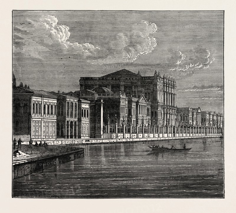 THE SULTAN'S PRINCIPAL PALACE, ON THE BOSPHORUS,  CONSTANTINOPLE, ISTANBUL, TURKEY