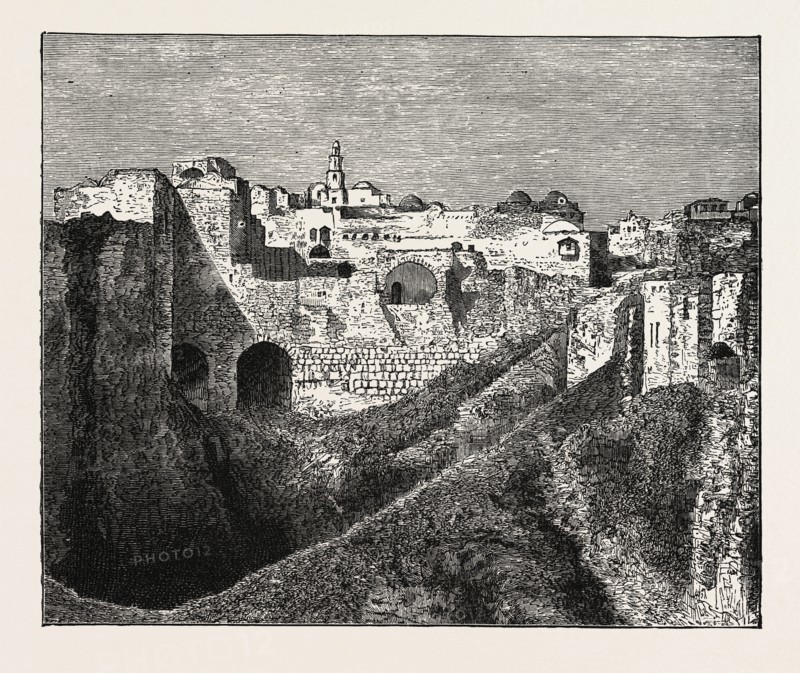VIEW OF THE SOUTHERN RAMPARTS OF JERUSALEM. The capital of Israel