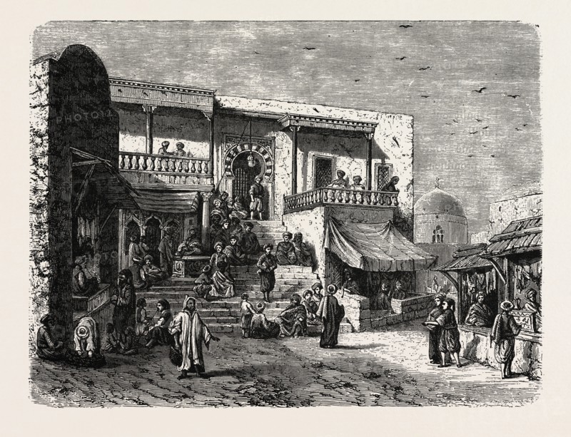 MOORISH COFFEE HOUSE AT SIDI-BOW-SADI, NEAR TUNIS