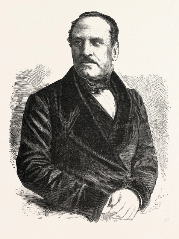 General Espartero, president of the Council of Ministers of Spain. engraving 1855