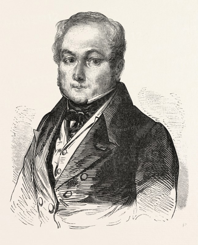 Dr. Magendie, who died in Paris October 11, 1855. Francois Magendie was a French physiologist. Engraving