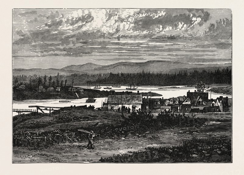 VIEW OF THE WESTERN SUBURBS OF VICTORIA, VANCOUVER ISLAND
