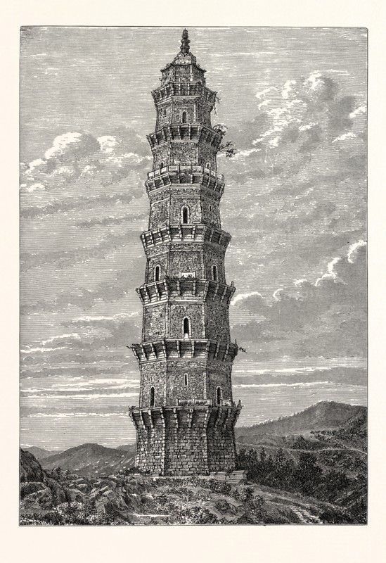 A PAGODA, OR MEMORIAL TOWER, IN THE PROVINCE OF QUEI-CHOW, CHINA